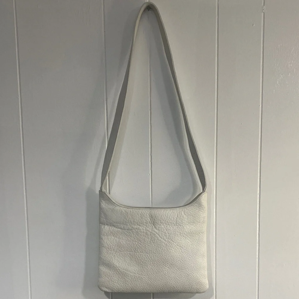 White Leather Purse Pebbled Leather The Sak 90s Classic Shoulder Bag Handbag
